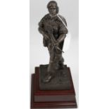 Bronzed statuette, Royal Anglian Regiment soldier, Iraq/Afghanistan (approx 10.5 inches tall)