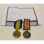 BWM & Victory Medal to 82015 Pte L Simpson MGC. GVF (2)