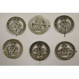 WW1 silver wound badge, six of, all with research, various regiments, East Surrey, Royal