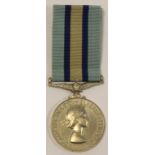 Royal Observer Corps Medal (1st issue) named Observer F C Waight. EF