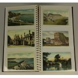 Sussex range of old postcards in modern brown album (approx 144)