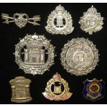 Suffolk Regt - selection of Boer War to WW1 era sweetheart badges, inc 5x silver hallmarked (8)