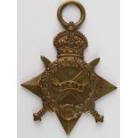 1915 Star to 489 Pte S Merton Royal Scots. Killed In Action 28 June 1915 with the 5th Bn. Born