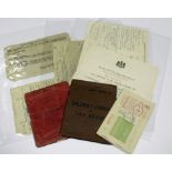 WW2 selection of service documents with two service and pay books mid certificate etc., to Sgt D H