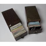 Moderns, large collection in 2 wooden file drawers   (1400+ cards)