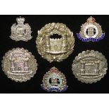 Suffolk Regt - selection of Boer War to WW1 era sweetheart badges, inc 3x silver (6)