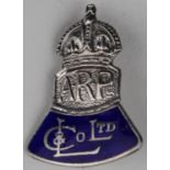Badge - A.R.P. L & Co. Ltd., (possibly John Lewis & Co. Ltd.) silver & enamel - (marked "silver")
