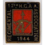 Badge - 12th H.G.A. Regimental Association, 1944 badge (Home Guard related)