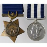 South Staffordshire Regt - Egypt Medal (undated) no bar, named to 1233 Drumr A Walker 1/So: Staffs