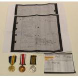 BWM & Victory Medal (267211 Pte J Greenacre Glouc Regt) and GV Special Constabulary Medal (John