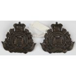 Suffolk Regt QV officers O.S.D. collars (pair)