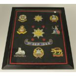 East Anglian interest - a super framed set of cloth blazer badges as of 1st Sep 1964. In large