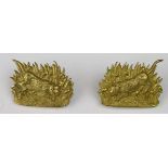 West African Regiment officers gilt bronze collars pair (2)