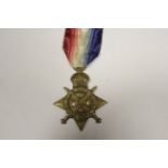 1914 star an original unnamed example with full length silk ribbon, GVF