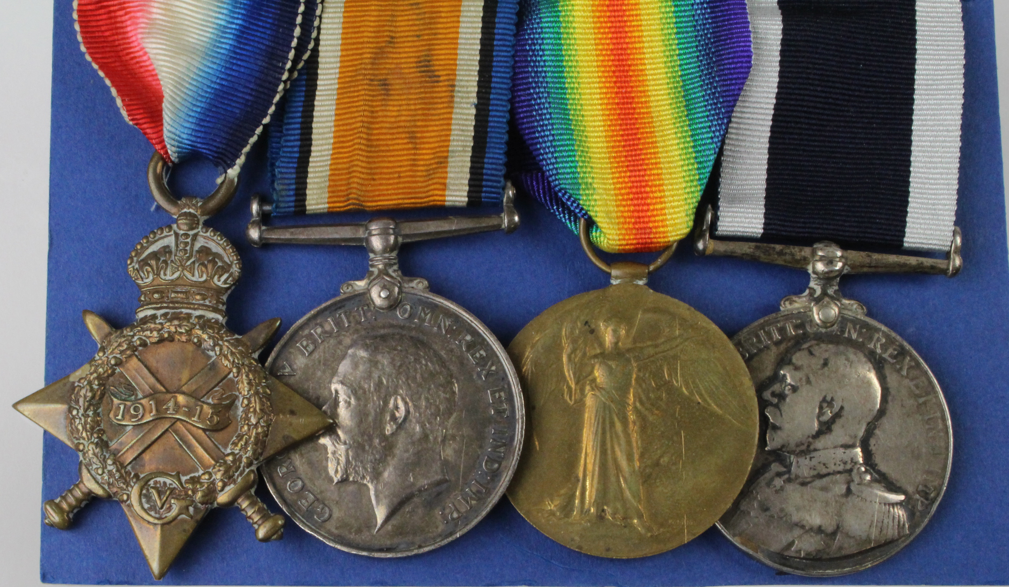 1915 Star Trio (308277 W N Hulance SPO RN), and Naval LSGC Medal GV (308277 W N Hulance STO PO HMS