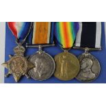 1915 Star Trio (308277 W N Hulance SPO RN), and Naval LSGC Medal GV (308277 W N Hulance STO PO HMS