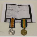 BWM & Victory Medal to 308643 Pte H Wray Liverpool Regt (2)