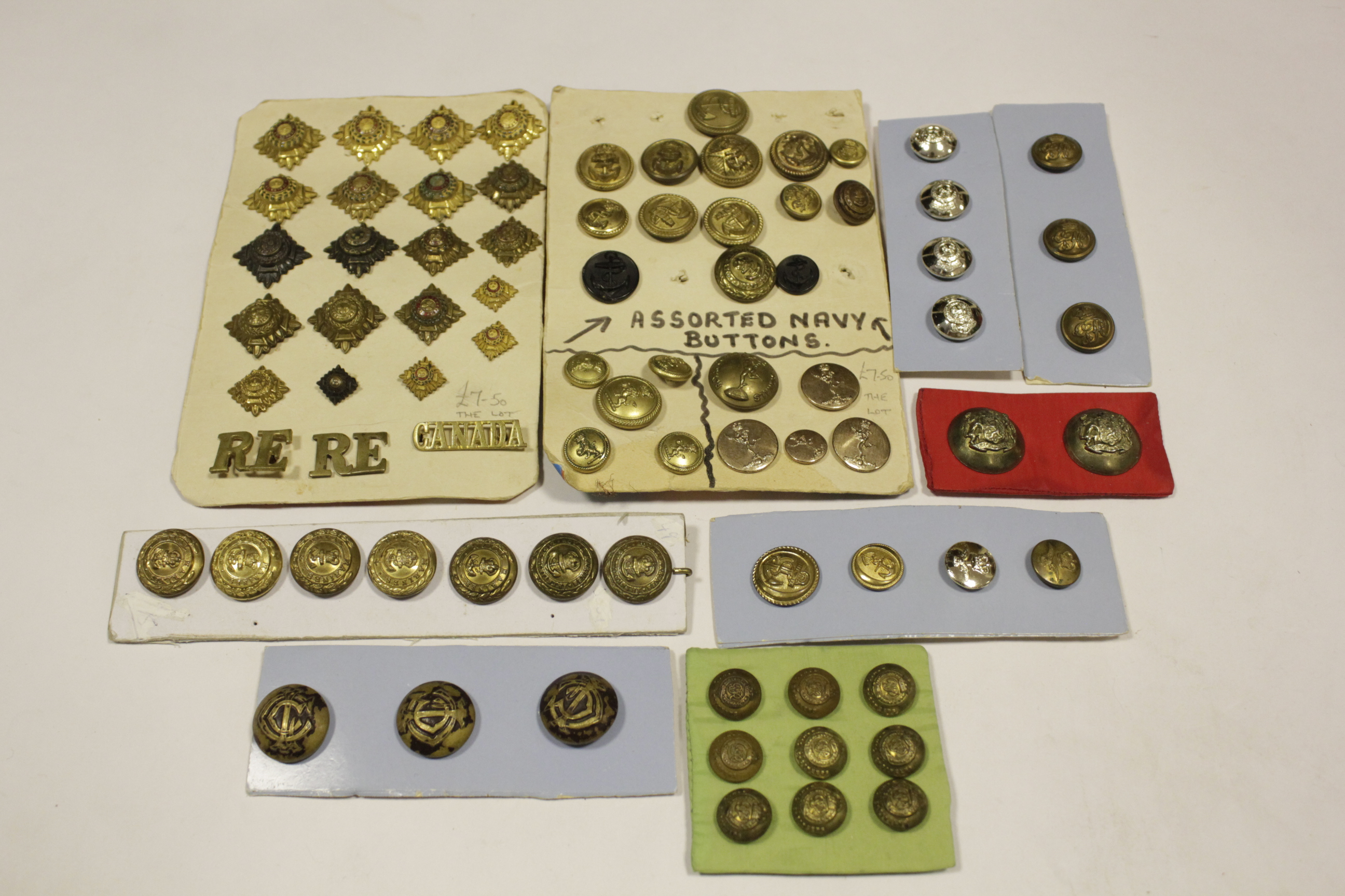 Buttons a varied selection of military and civilian types plus Pips