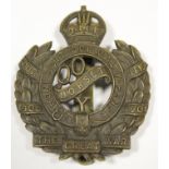 Badge Dorset Yeomanry dark brass with slider