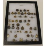 Suffolk Regt - large collection of sweetheart badges / lapel badges inc silver, enamelled, etc (