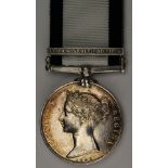 Naval General Service Medal 1847 with clasp Anse ls Barque 18 Decr 1809. The disc is unnamed but