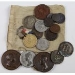 Medallions & Tokens (18) 18th-20thC assortment including the Death of William Pitt 1806 and the