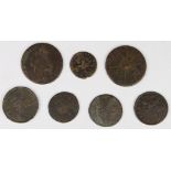 James II Gun Money - various conditions - includes a 1690 one shilling in good/fine condition plus a
