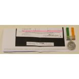 Kings South Africa Medal with bars SA01/SA02 named to 2282 Pte J Reddy Cheshire Regt. Served with