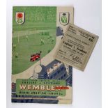 England v Scotland 9th April 1949 at Wembley, with Ticket for West Stand (2)