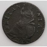 Farthing 1700, Peck 667, Fine.