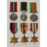 WW2 group to 2035578 Cpl E J Reeves RE. 1939-45 Star, Africa Star + 1st Army bar, Italy Star,