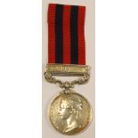 India General Service Medal 1854 with Burma 1885-7 clasp, named 1381 Corpl F Cook 2d Bn Hamps R.