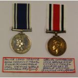 Police - GVI Special Constabulary Medal (Harold Whiting) collectors note: 522 Isle of Ely, and QE2