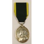 Territorial Efficiency Medal GV named 687211 Dvr J Carter RFA. GVF