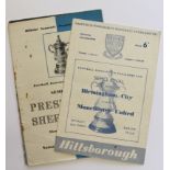 FAC Semi-Finals 1950's Preston N.E v Sheffield Wednesday 27/03/54 at Maine Road, Birmingham City v