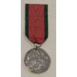 Turkish Crimea Medal British issue named to Pte. F. Thompson 2nd. Bn. Rifle Bde. (holed to top) VF