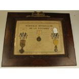 A good framed Croix de Guerre, Medaille Militaire & French Victory Medal to Emile Quillet 15th