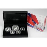 Britannia Silver Proof Five coin set 2013 "Changing Face of Britain" FDC (some slight toning). Boxed