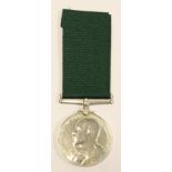 Volunteer Force LS Medal EDVII, named to 5457 Gnr J Jones 1/W.R.of Yorks R.G.A.V. Polished Fine