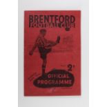Brentford v Blackpool 18th Sept 1946 League Div 1