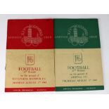 Football programmes 1948 London Olympics, 1st Rnd at Tottenham, Sweden v Austria 2 August 1948. With