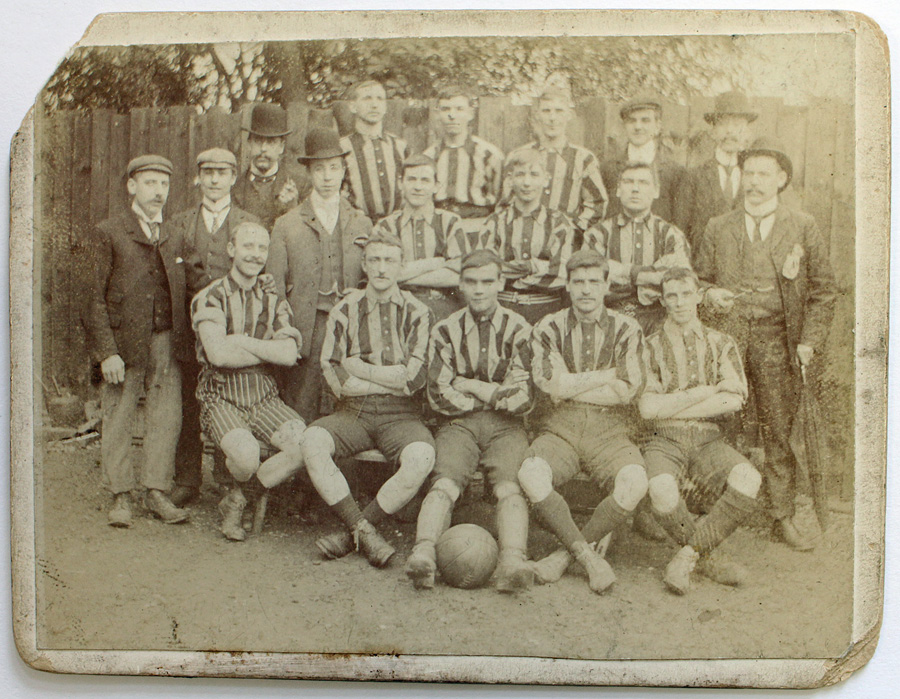 Derby Midland FC small card of team and officials circa. 1889/90, this was their best season getting