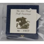 Half Sovereign 1985 Proof issue boxed with certificate (unopened still sealed)