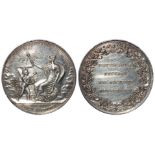 Dutch Commemorative Medallion, silver d.36.5mm: 50th Anniversary of the Society for Public Welfare