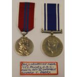 Police medals - Police LSM GVI (Const Edward T. Parry), and 1953 Coronation Medal unnamed as issued.