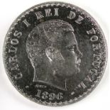 Portugal silver 500 Reis 1896 VF