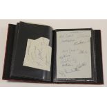 Football team autographs on loose album pages, circa 1940's inc Burnley, Blackburn, Stanley Mathews,