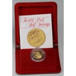 Half Sovereign 1980 Proof FDC boxed as issued
