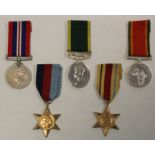 WW2 South African group - 91945 C A L Lowings. 1939-45 Star, Africa Star, War Medal, Africa