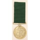 Victorian Volunteer Force LS Medal impressed (701 Pte H Cowles 1st V.B. Suffolk Regt. nVF